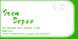 iren dezse business card